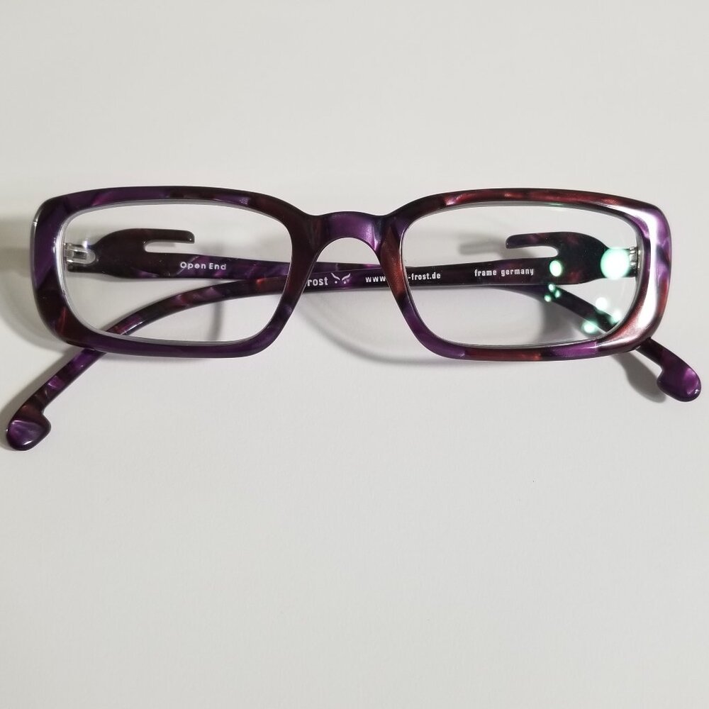 FROST Germany Open End Purple Acetate Glasses Frames Avant Garde Art To Wear